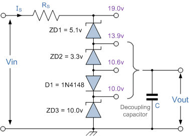 Zener Diodes Connected in Series Zener_Diodes_Connected_in_Series